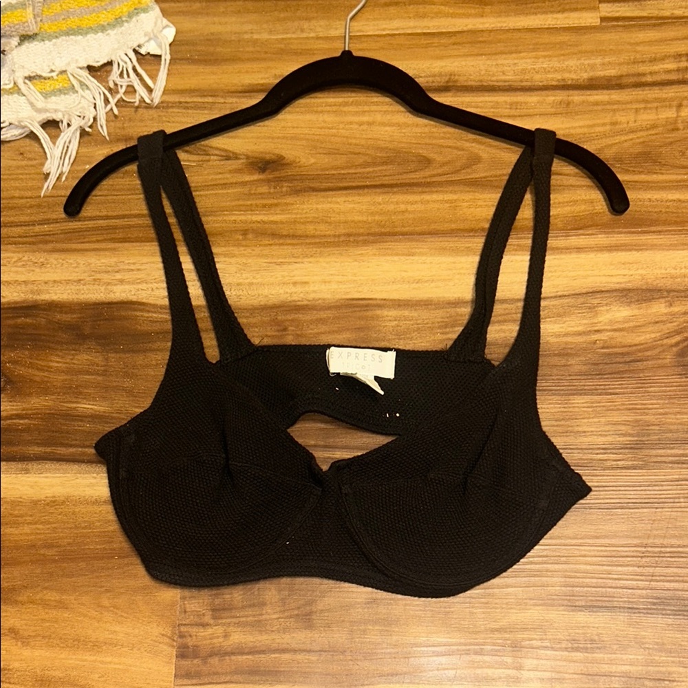 Express Black Cutout Bralette